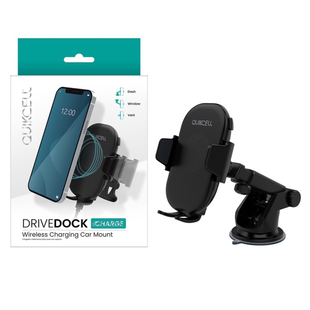 DRIVEDOCK CHARGE Wireless Charging 3-in-1 Car Mount